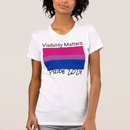 Camiseta Importancia de visibilidad, bandera del orgullo bi