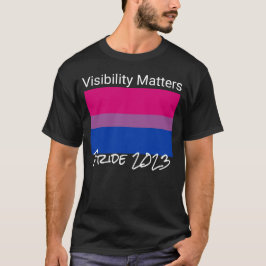 Camiseta Importancia de visibilidad, bandera del orgullo bi
