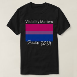 Camiseta Importancia de visibilidad, bandera del orgullo bi