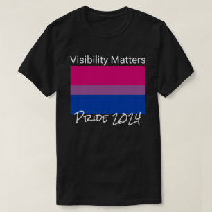 Camiseta Importancia de visibilidad, bandera del orgullo bi