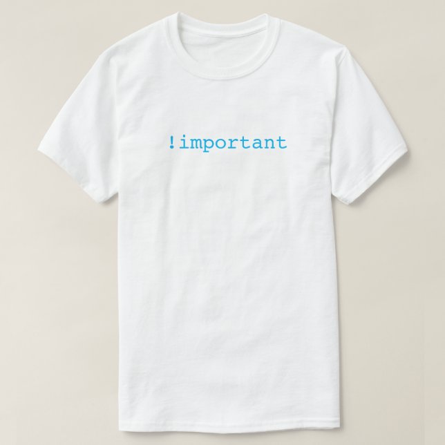 Camiseta !important (Diseño del anverso)