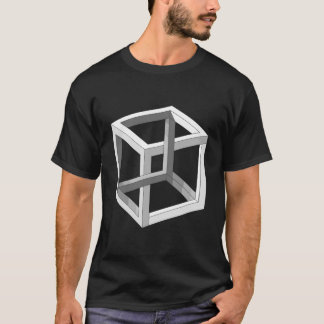 Camiseta Imposible cubo de ilusión óptica de cubo irraciona