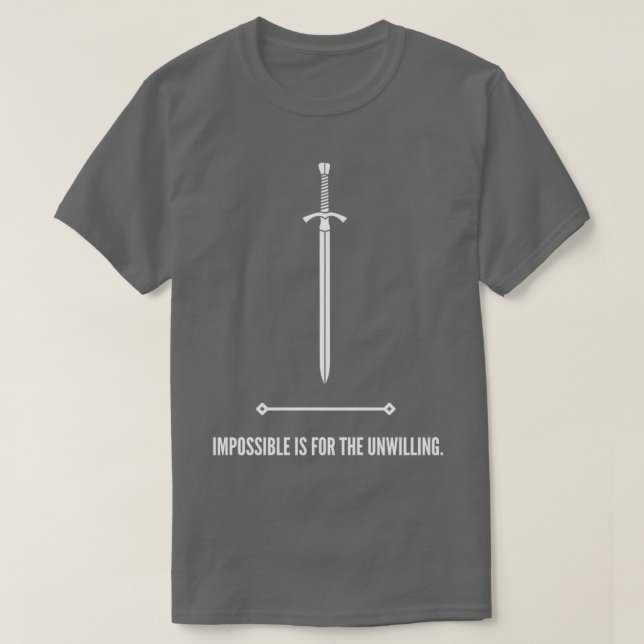 Camiseta Imposible es para los no dispuestos 2 (Diseño del anverso)