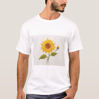 camiseta impresa con flor de sol
