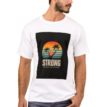 camiseta impresa con puesta de sol vintage colorid