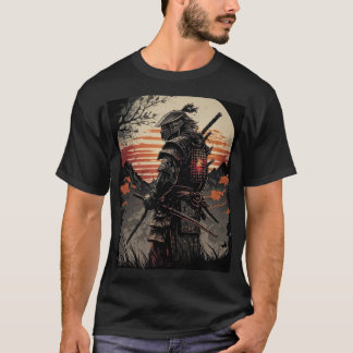 camiseta impresa contra samurai