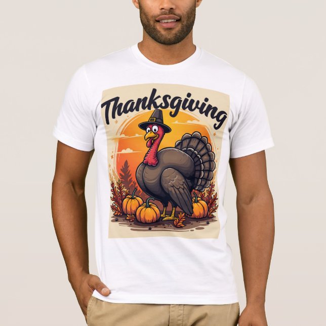 Camiseta impresa de Acción de Gracias (Anverso)