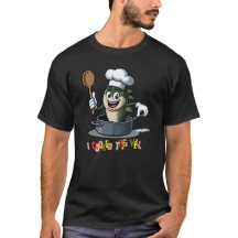 Camiseta impresa de cocinero de pescado divertida