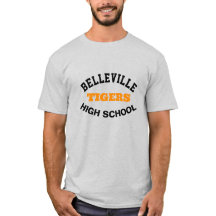 Camiseta impresa de la escuela secundaria de Belle