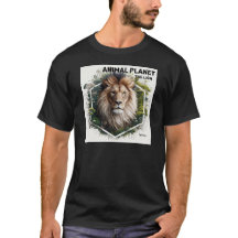 Camiseta impresa de leones - Arte animal