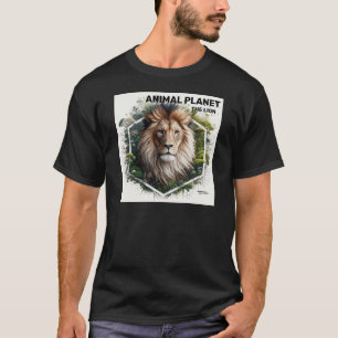 Camiseta impresa de leones - Arte animal