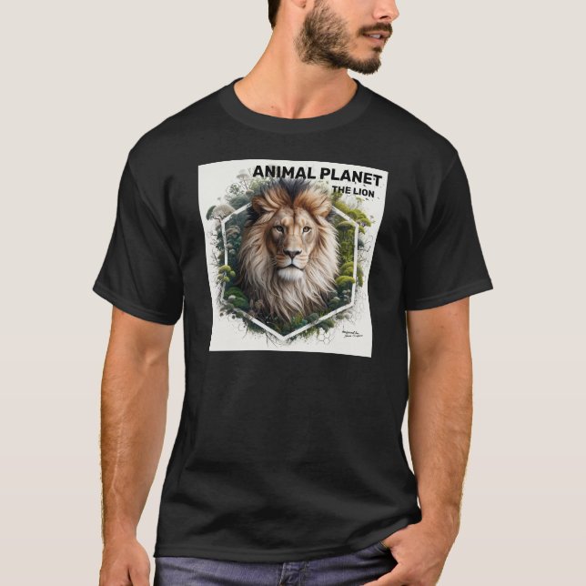 Camiseta impresa de leones - Arte animal (Anverso)