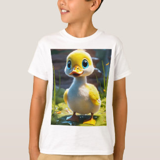 Camiseta impresa de niños con pato bebé adorable