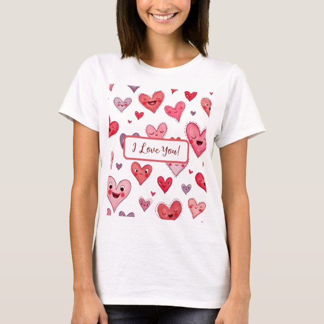 Camiseta impresa de San Valentín (Anverso)