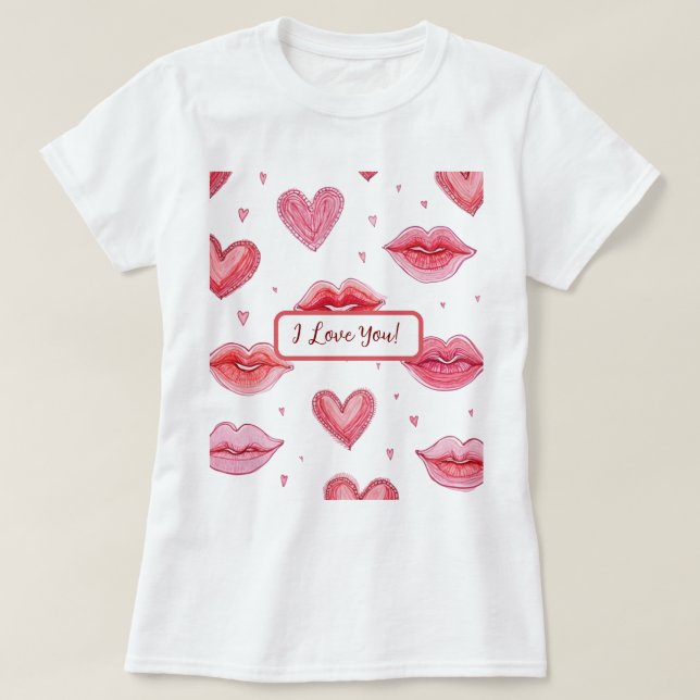 Camiseta impresa de San Valentín (Diseño del anverso)