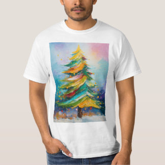 Camiseta impresa en árbol de Navidad
