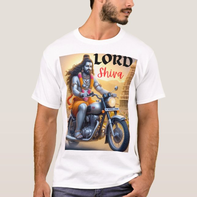 Camiseta impresa por el Señor de Shiva de la India (Anverso)
