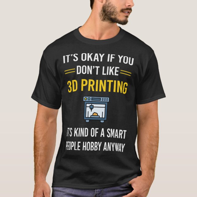 Camiseta Impresión 3D para personas inteligentes (Anverso)