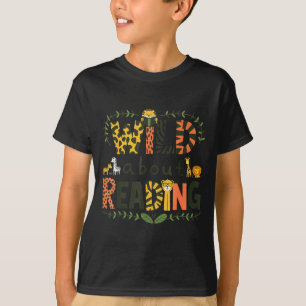 Camiseta Impresión animal lee un personaje de libro niños s
