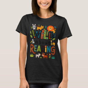 Camiseta Impresión animal lee un personaje de libro niños s