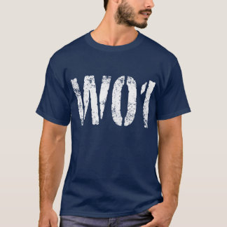 Camiseta Impresión apenada blanco espeso WO1