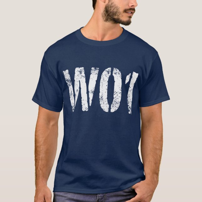 Camiseta Impresión apenada blanco espeso WO1 (Anverso)