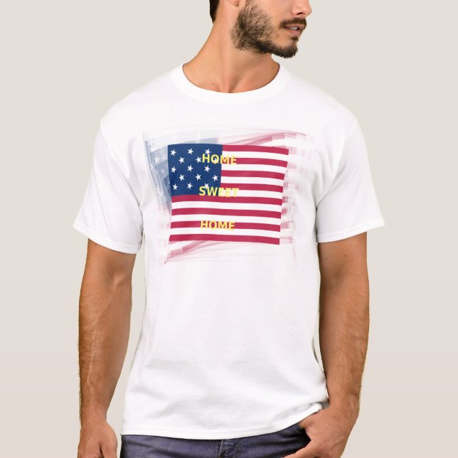 Camiseta Impresión artística de la bandera de los Estados U (Anverso)