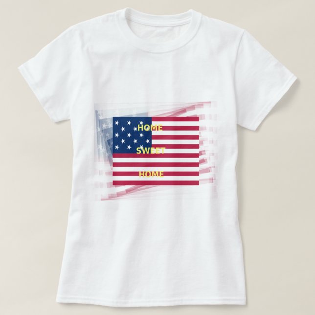 Camiseta Impresión artística de la bandera de los Estados U (Diseño del anverso)