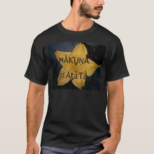 Camiseta Impresión artística de la estrella dorada Hakuna M
