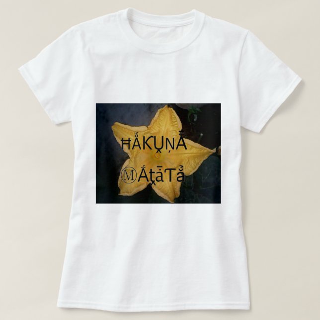 Camiseta Impresión artística de la estrella dorada Hakuna M (Diseño del anverso)