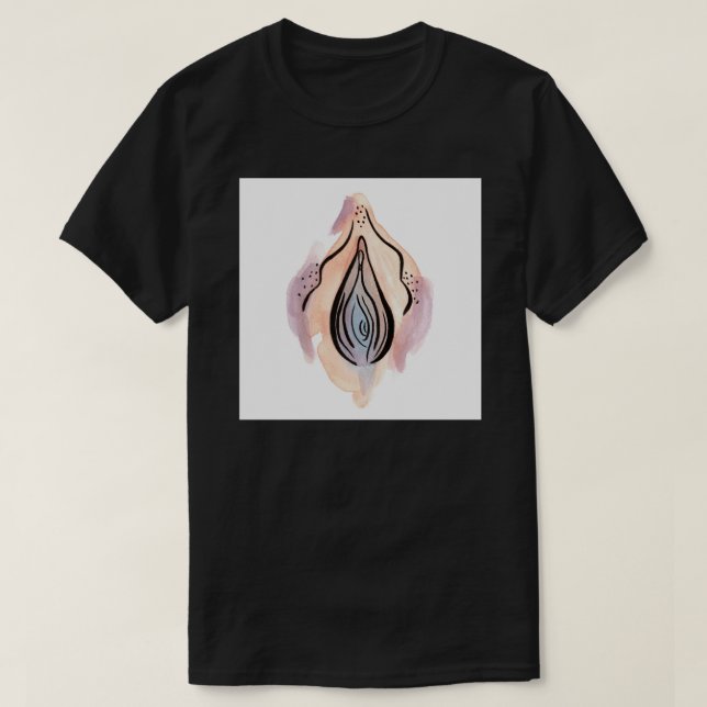 Camiseta Impresión artística de la vagina n.º 10 (Diseño del anverso)