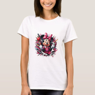 Camiseta Impresión artística de Minnie Mouse de vuelta a la