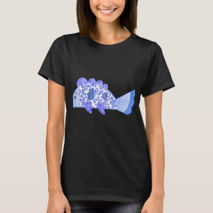 Camiseta Impresión artística de pez azul