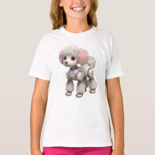 Camiseta Impresión artística de Robot Poodle de lujo para a