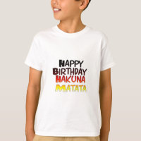Impresión artística del cumpleaños Hakuna Matata
