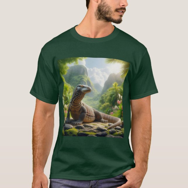 Camiseta Impresión artística del Dragón de Komodo (Anverso)