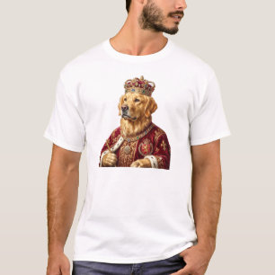 Camiseta Impresión artística del retrato del rey Golden Ret