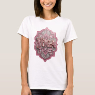 Camiseta Impresión artística dorada YOGA