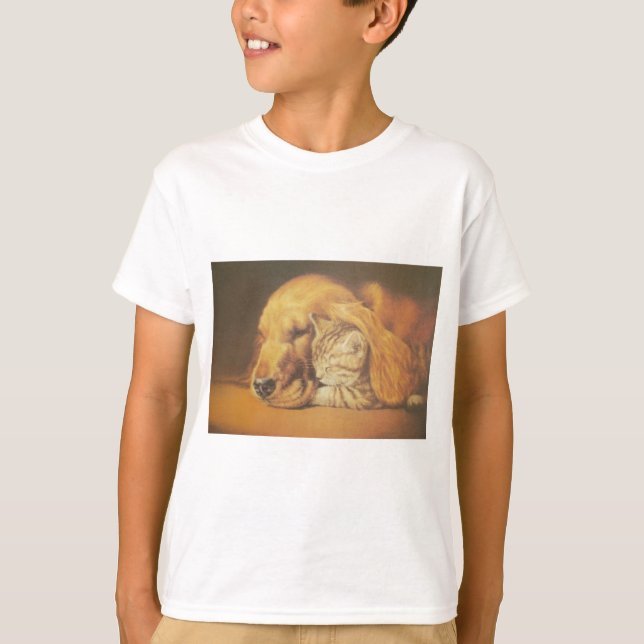 Camiseta Impresión asombrosa del arte de la peluca de gatos (Anverso)