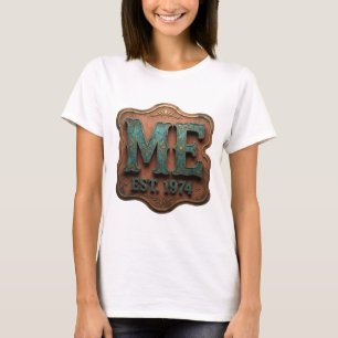 Camiseta Impresión Azul Moderna ME EST 1974