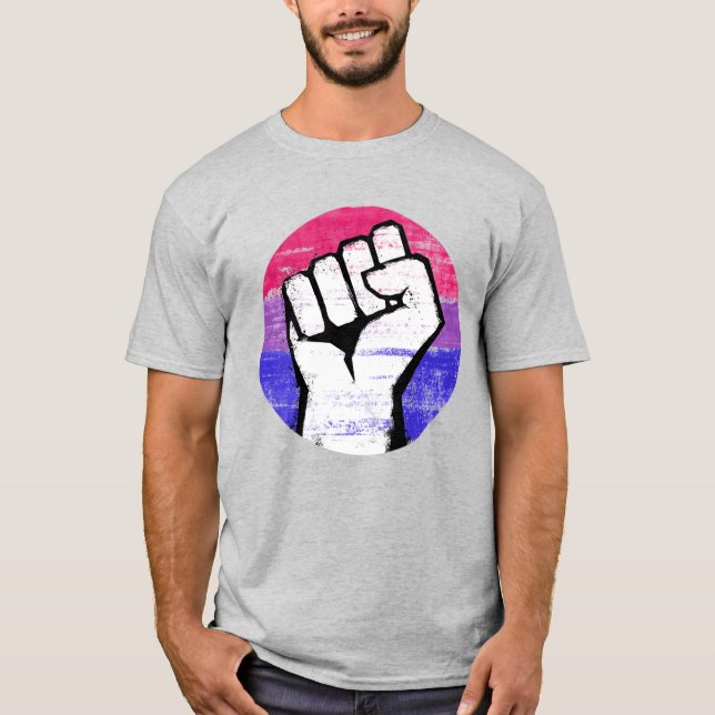 Camiseta Impresión bisexual del primer círculo del orgullo (Anverso)