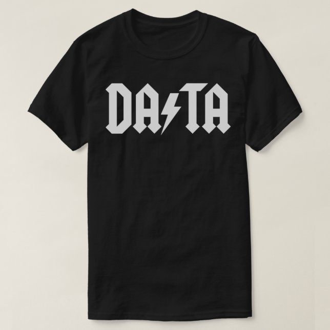 Camiseta Impresión blanca de rocas de datos (Diseño del anverso)