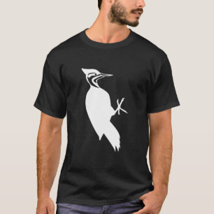 Camiseta Impresión blanca del pájaro de la pulsación de