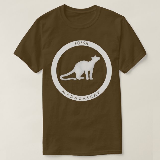 Camiseta Impresión blanca Fossa Madagascar (Diseño del anverso)