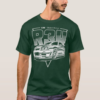 Camiseta Impresión blanca Skyline GTR R34