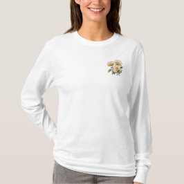 Camiseta Impresión botánica vintage con una flor silvestre 