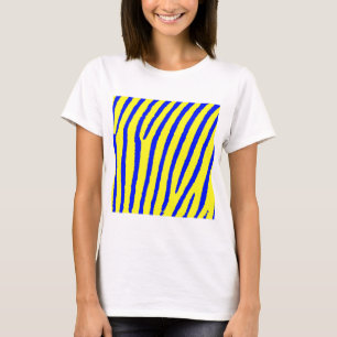 Camiseta Impresión cebra (amarillo y azul)