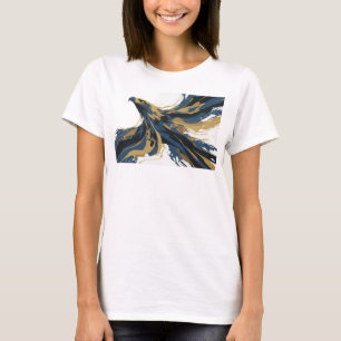 Camiseta Impresión creativa de águila abstracta naranja ele