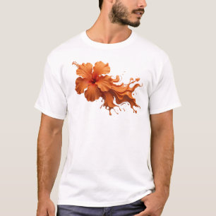 Camiseta Impresión creativa de FLOR ABSTRACTA clásica
