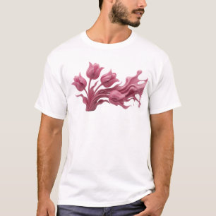 Camiseta Impresión creativa de FLOR ABSTRACTA juguetona
